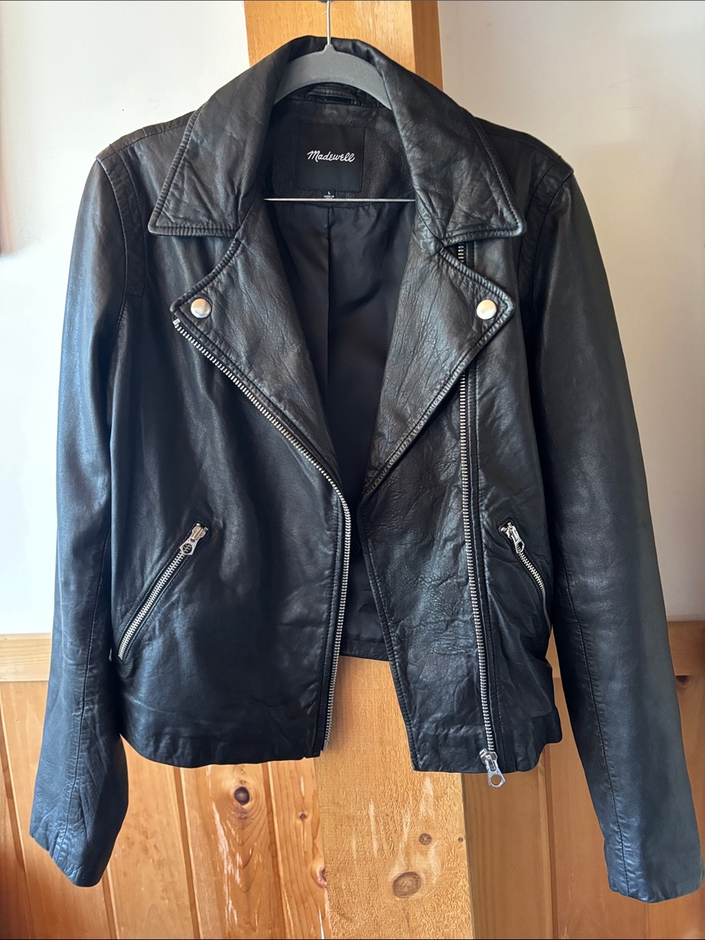 Madewell Washed Leather Motorcycle Jacket - Picture 4 of 8